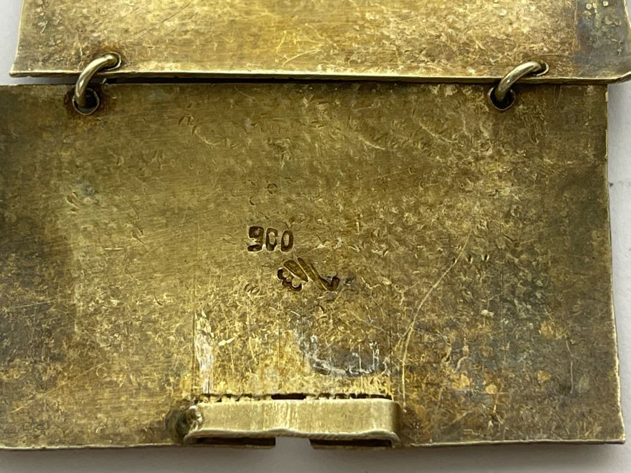 Vintage Signed 900 Silver Bracelet 90.6g [Photo 7]