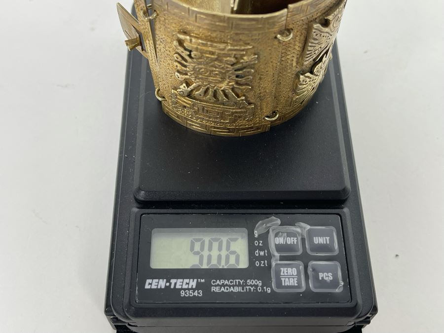 Vintage Signed 900 Silver Bracelet 90.6g [Photo 8]