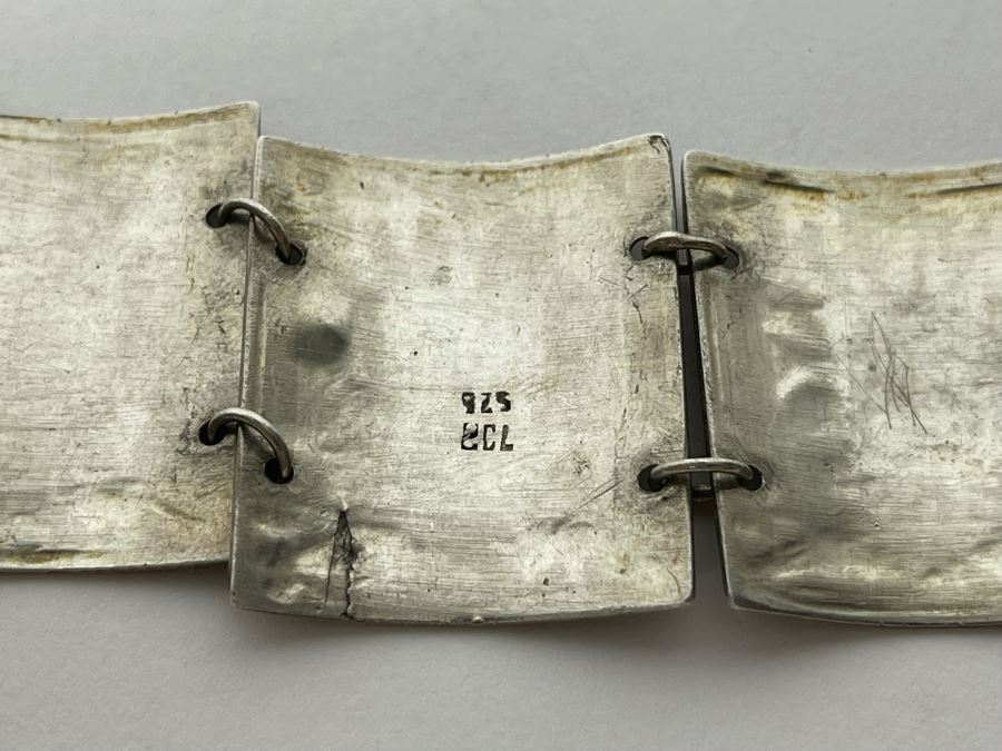 Vintage Signed 925 Silver Bracelet 40.5g [Photo 5]