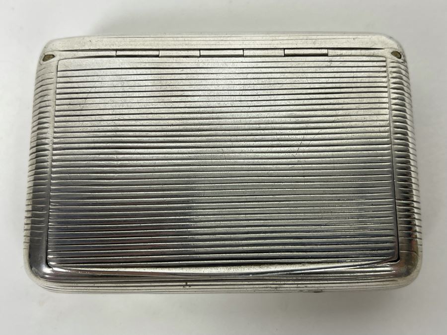Antique Sterling Silver Wallet Compact Purse 132.8g [Photo 2]