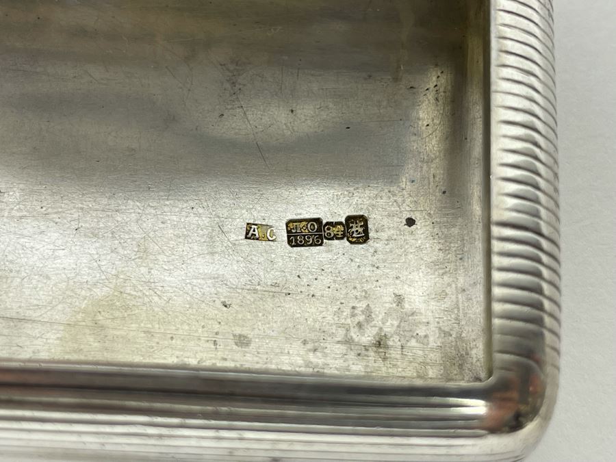 Antique Sterling Silver Wallet Compact Purse 132.8g [Photo 5]