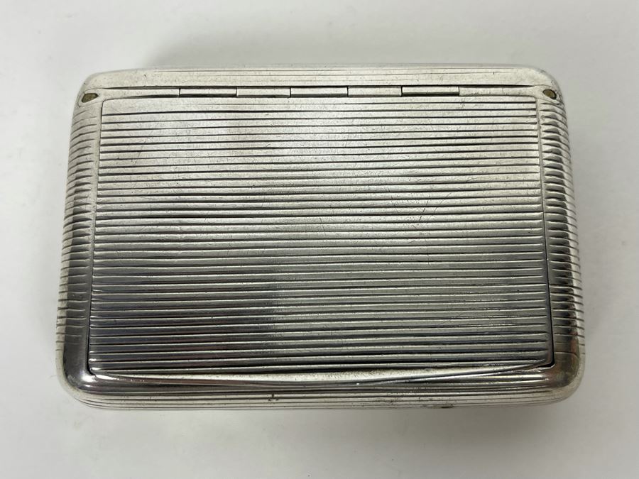 Antique Sterling Silver Wallet Compact Purse 132.8g [Photo 1]