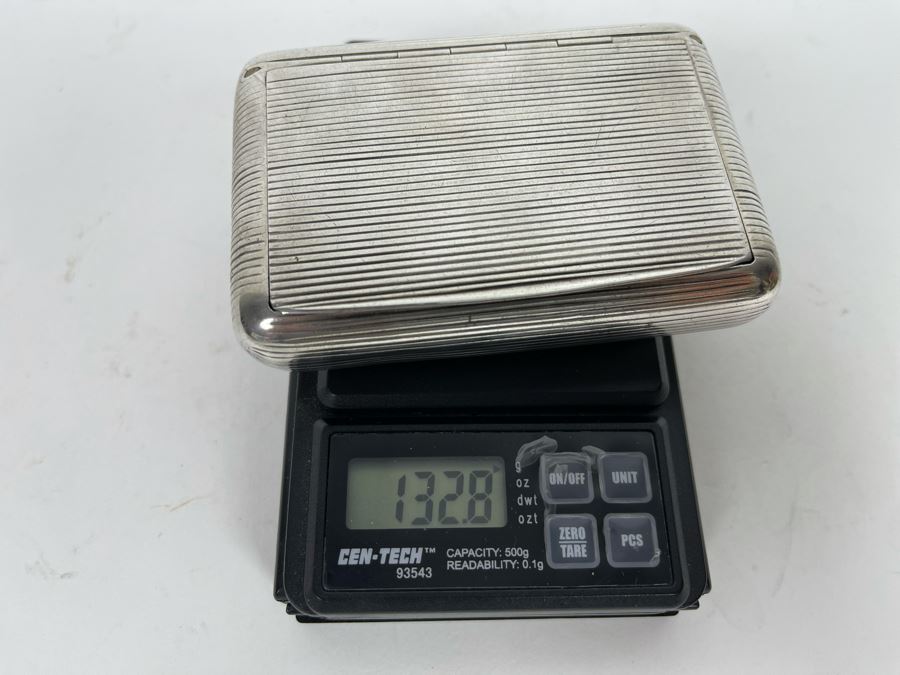 Antique Sterling Silver Wallet Compact Purse 132.8g [Photo 11]