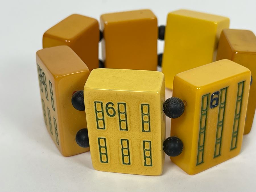 Vintage Bakelite Mahjong Bracelet [Photo 3]