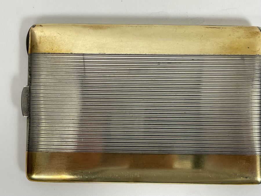 Antique Sterling Silver And 14K Gold Wallet Compact Purse 159.3g [Photo 5]