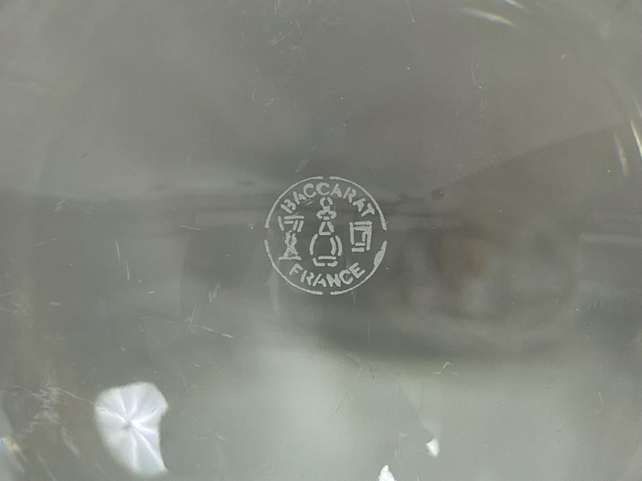 Baccarat France Signed 4' Crystal Orb Ball With Signed Stand [Photo 7]