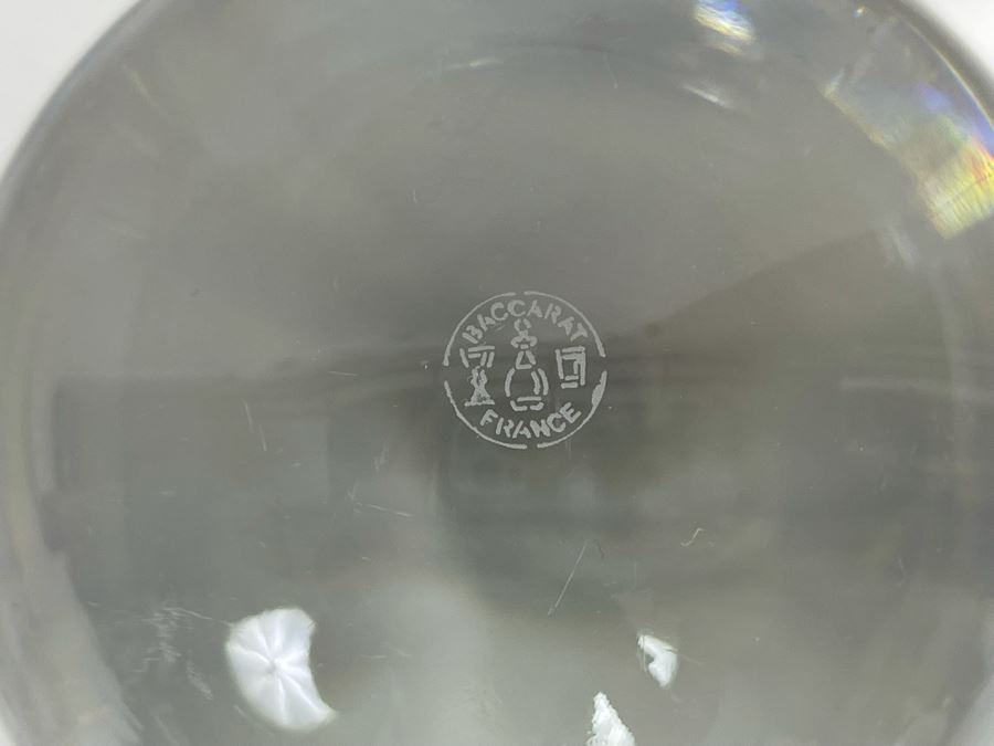 Baccarat France Signed 4' Crystal Orb Ball With Signed Stand [Photo 8]