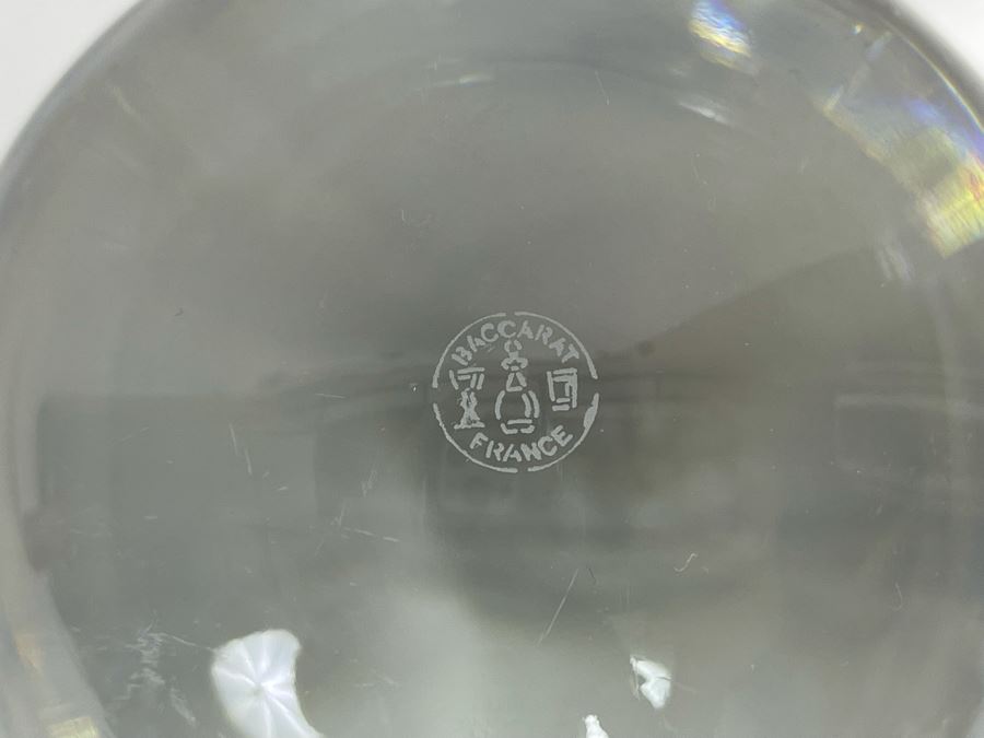 Baccarat France Signed 4' Crystal Orb Ball With Signed Stand [Photo 3]