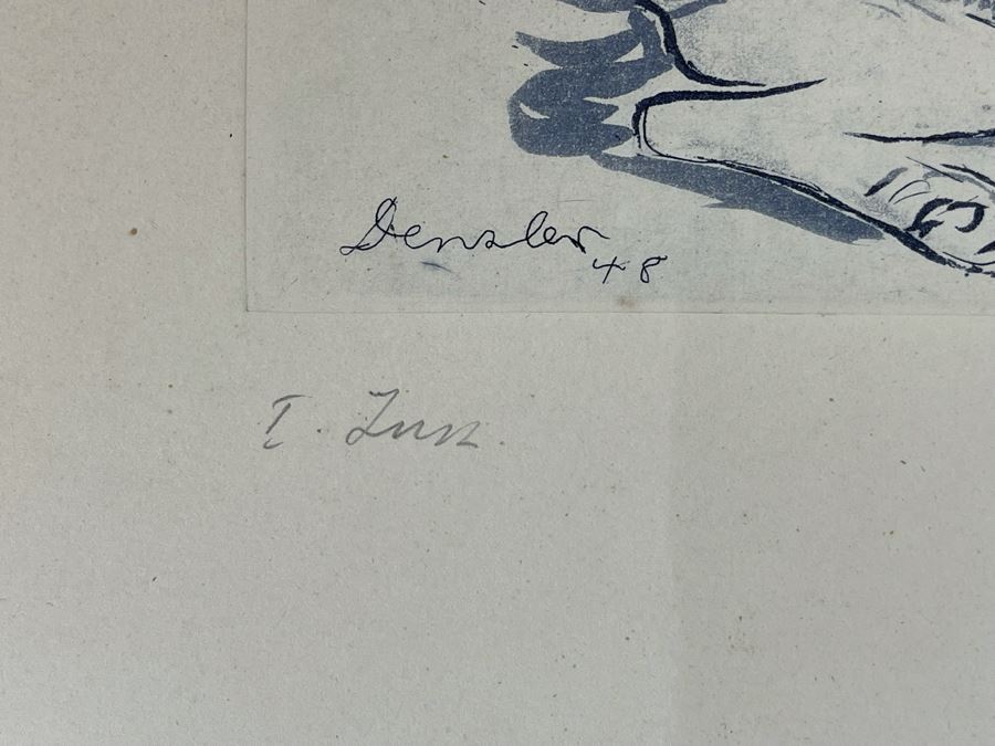 Vintage Hand Signed 1948 E Densler Leopard Print 5.5W X 6.5H [Photo 5]