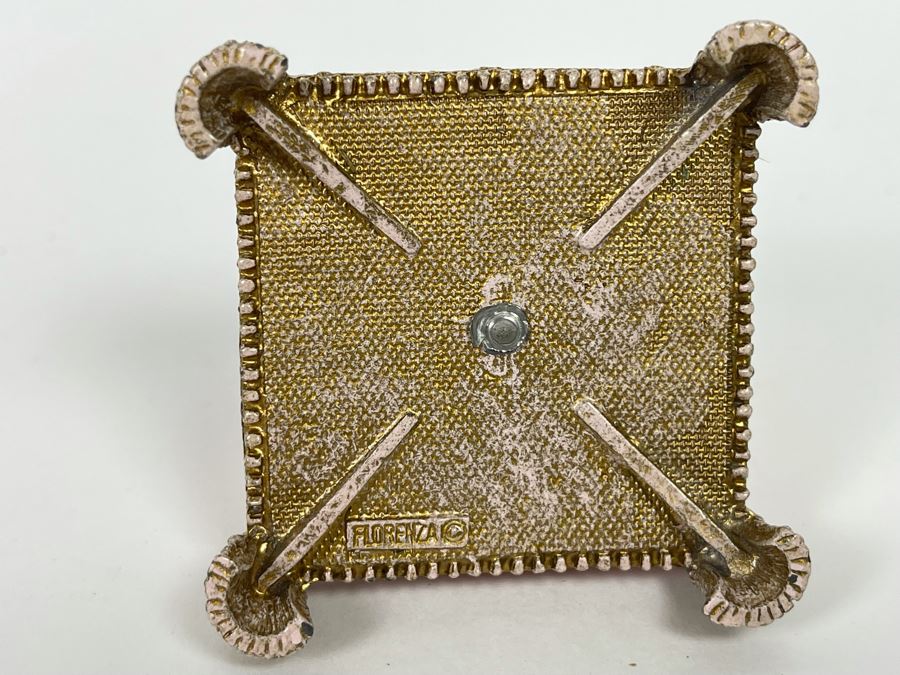 Vintage Florenza Cherub Angel Playing Harp Lyre Pin Cushion 2W X 2H [Photo 8]