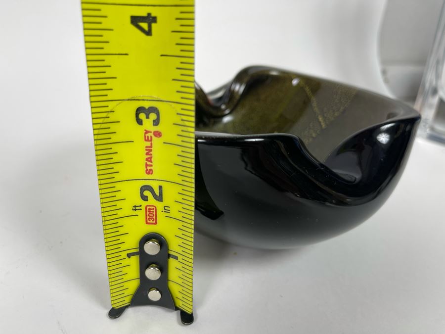 Vintage Studio Art Glass Ashtray 6W X 2.5H [Photo 7]