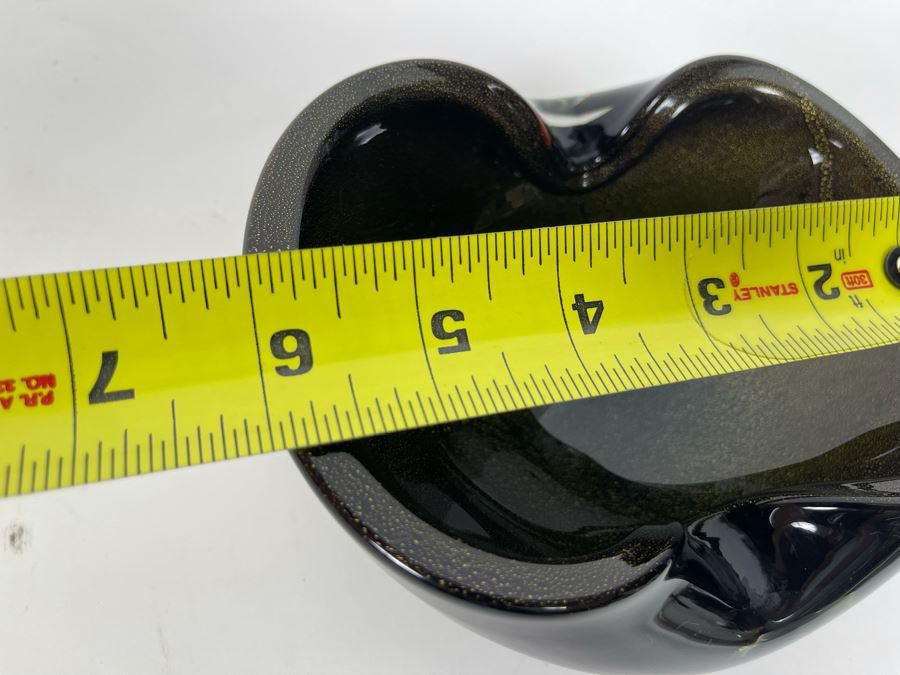 Vintage Studio Art Glass Ashtray 6W X 2.5H [Photo 5]