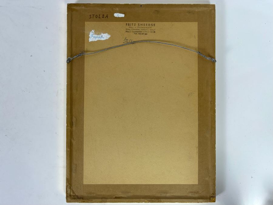 Leopold Stolba (1863-1929) Original Butterfly Drawing Artwork On Paper Signed On Mat 1916 Framed 6W X 7.5H [Photo 17]