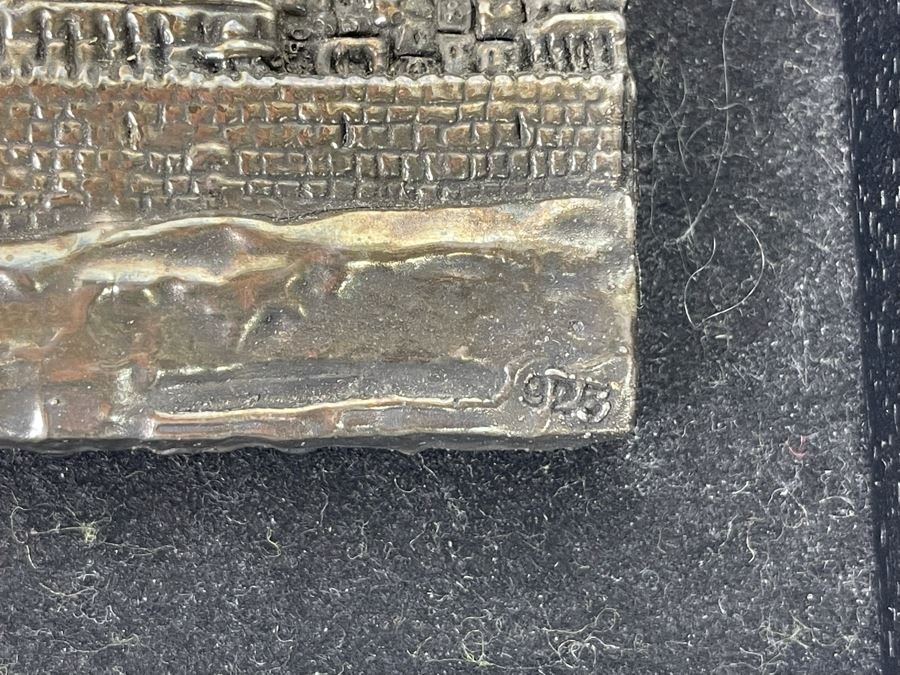 Vintage Sterling Silver Bas Relief Framed Artwork 7.5 X 5.5 [Photo 5]