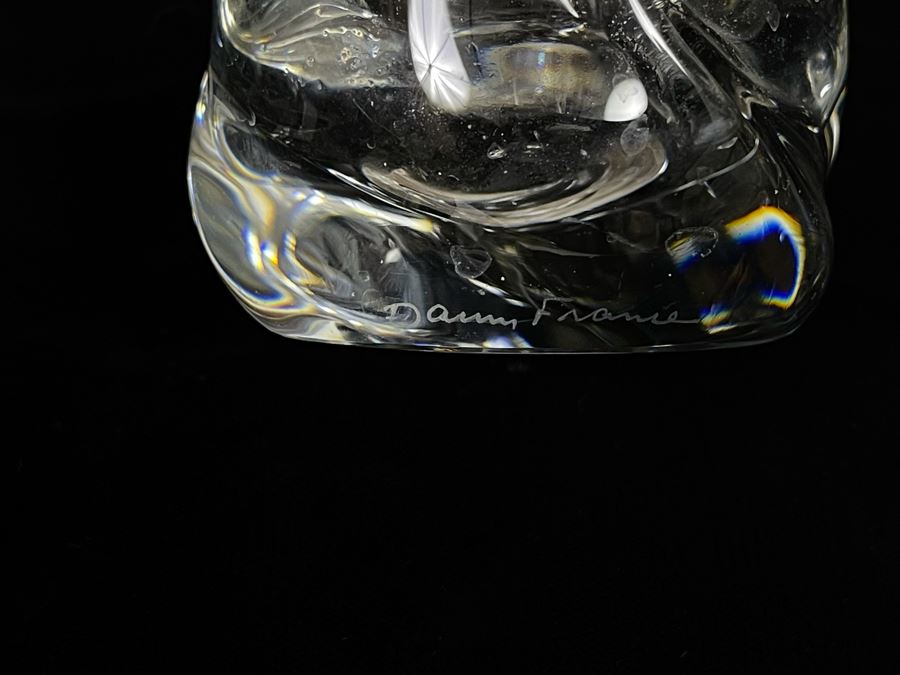 Daum France Art Glass Bottle With Stopper 8H [Photo 5]