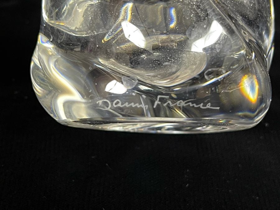 Daum France Art Glass Bottle With Stopper 8H [Photo 7]