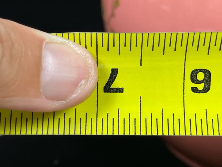 Beautifully Hand Painted Vintage Salmon Porcelain Vase With Gold Floral Decorations On Wooden Chinese Stand By Gilman Collamore & CO Union Square, New York 7W X 6H [Photo 14]