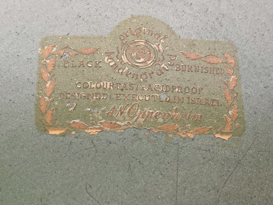 Mid-Century Metal Tray By A.N. Oppenheim Made In Israel Wall Hanging [Photo 5]