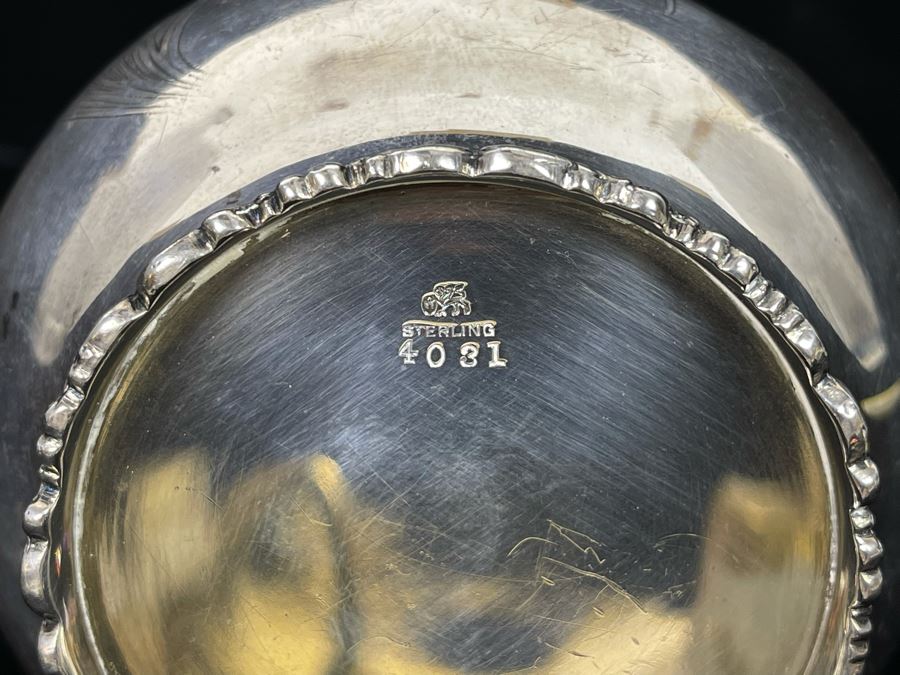 Vintage Art Nouveau Repousse Sterling Silver Bud Vase By Whiting Manufacturing Company (See Photos For Several Dents) 6.5H 162.5g [Photo 6]