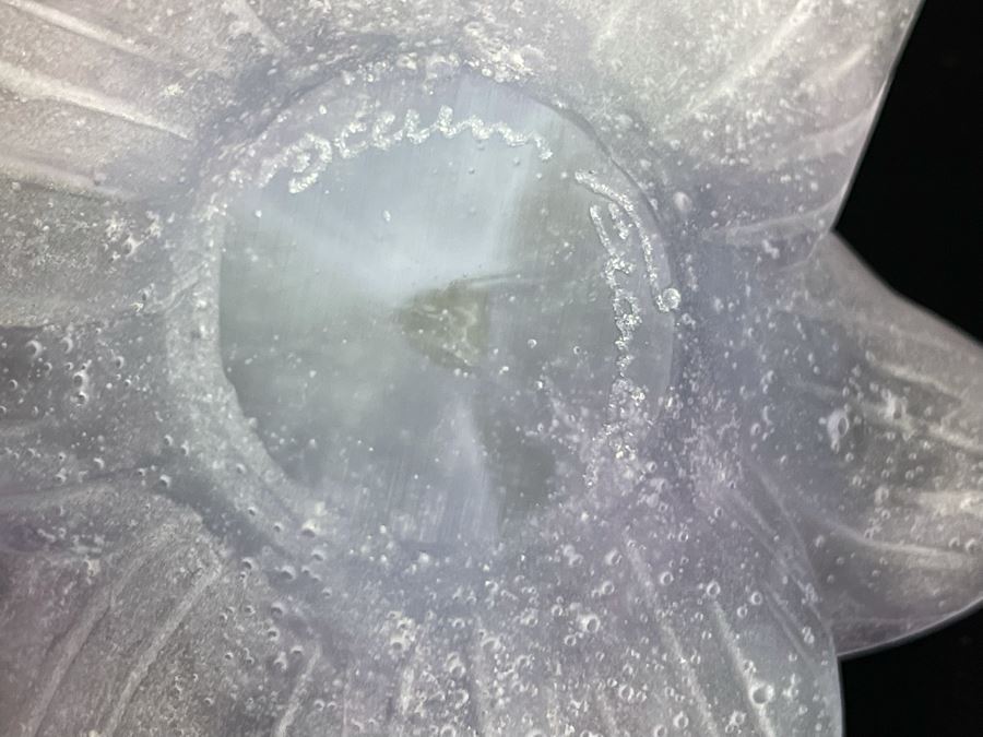 Signed Daum France Crystal Flower 4W [Photo 7]