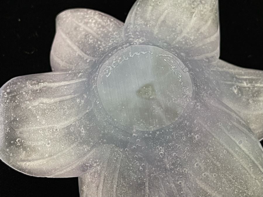 Signed Daum France Crystal Flower 4W [Photo 6]