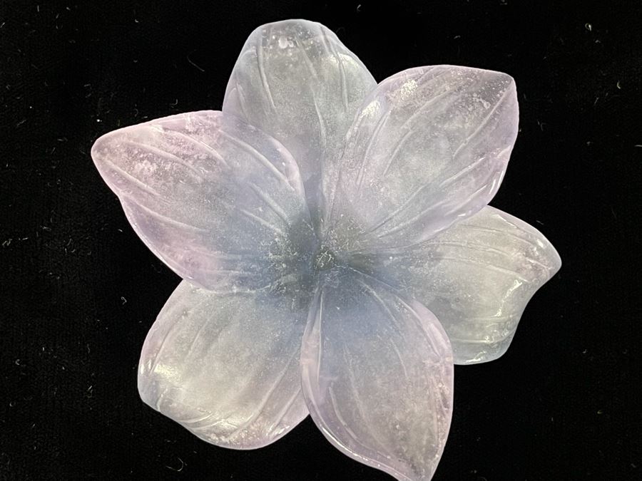 Signed Daum France Crystal Flower 4W [Photo 4]