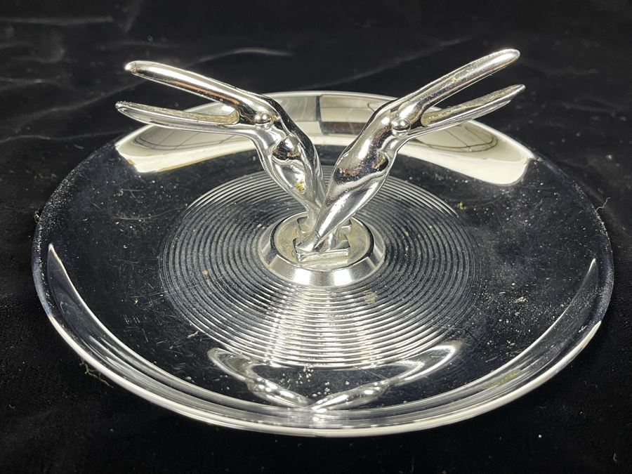 Vintage Mid-Century Toucan Bird Chrome Pincherette Ashtray 6W X 2H [Photo 2]