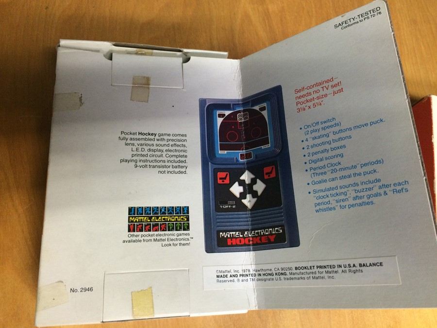 Mattel Electronics Football 2 and Hockey Handheld Vintage Electronic Games [Photo 4]