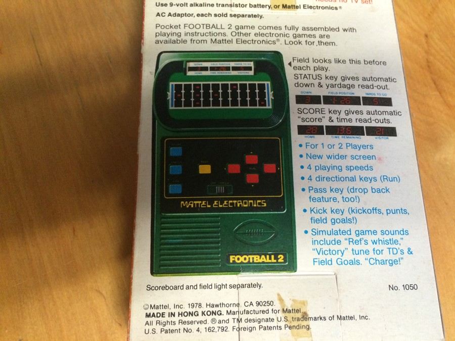 Mattel Electronics Football 2 and Hockey Handheld Vintage Electronic Games [Photo 5]