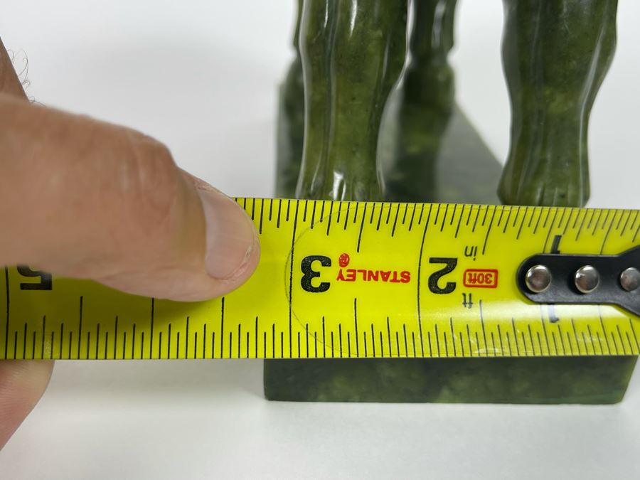 Vintage Chinese Carved Jade Green Stone Tang Style Horse 10W X 3.25D X 9H [Photo 18]