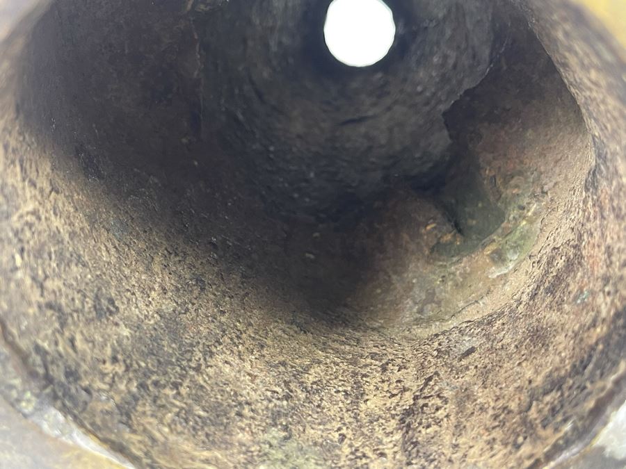 Vintage Benin African Two Face Bronze Sculpture 6W X 10.5H [Photo 19]