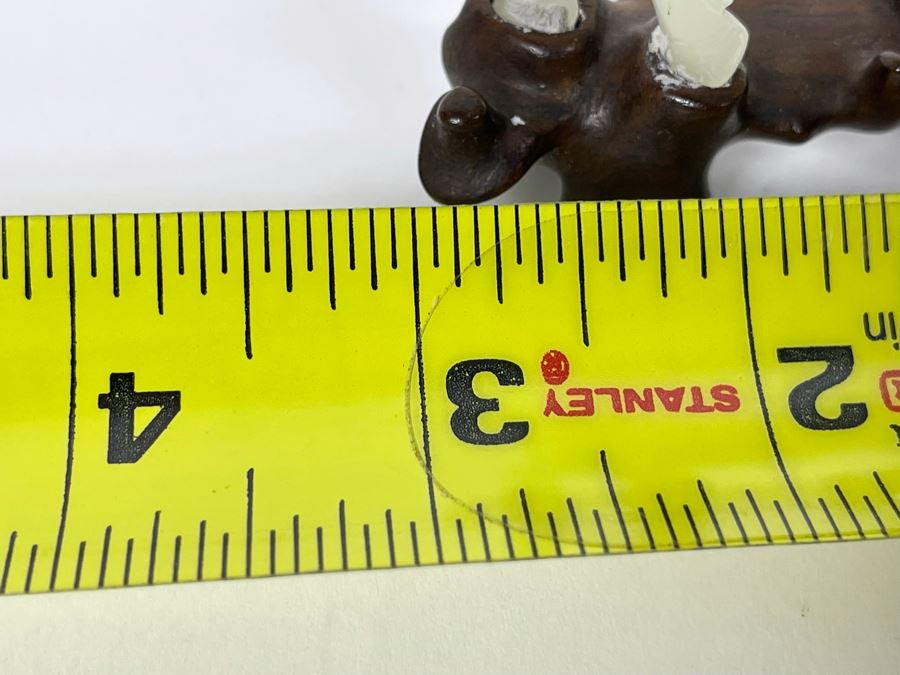 Vintage Chinese Carved Jade Horse On Custom Wooden Stand 3W X 3H [Photo 10]