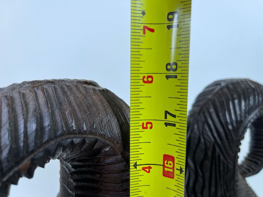 Pair Of Hand Carved African Head Sculptures 18H [Photo 10]