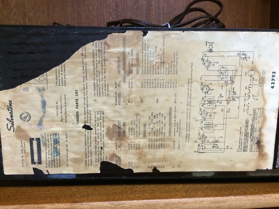 Working Sears Roebuck Silvertone Mid-Century Atomic Radio [Photo 10]