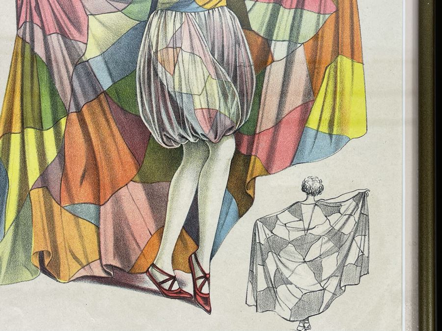 Pair Of Vintage Framed Costume Fashion Design Prints From The Art Deco French Masquerade Costume Album Folio Album De Travestis 10 X 14 Each [Photo 5]