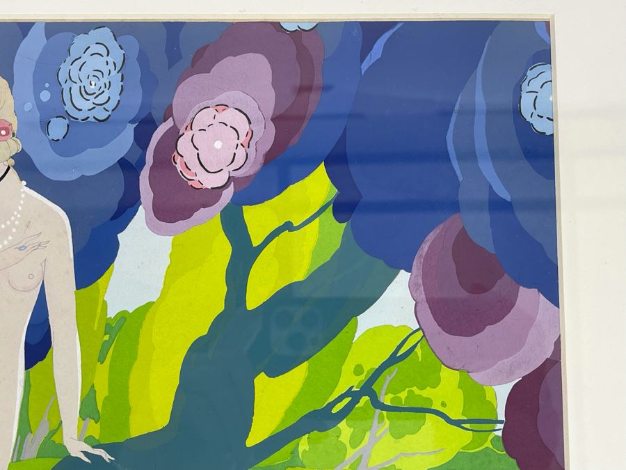 Original Framed Unsigned Art Deco Nude Woman Artwork 10.5 X 10 [Photo 7]