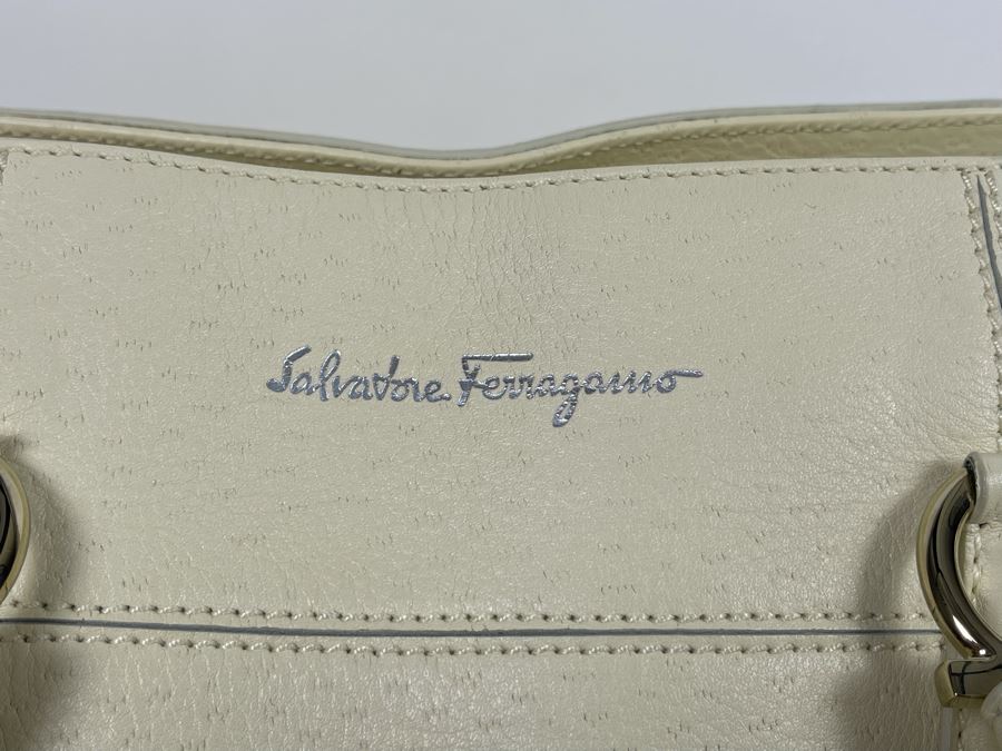Like New Salvatore Ferragamo Leather Handbag With Dust Cover Made In Italy [Photo 3]