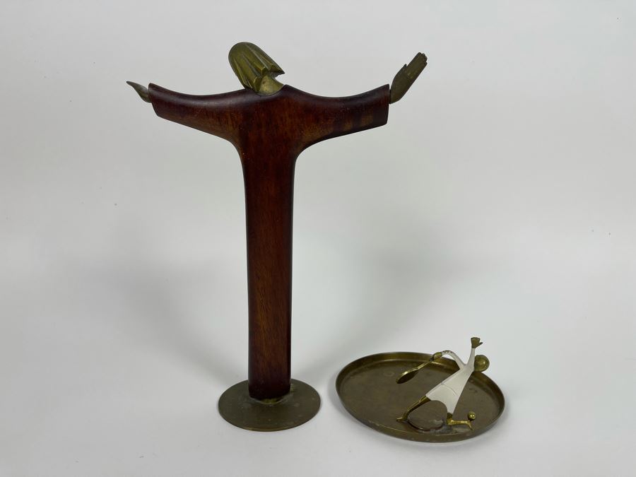 Karl Hagenauer (Austria, 1898–1956) Wein Art Deco Handmade Metal And Wood Jesus Christ Sculpture 9H And Karl Hagenauer Tennis Sculpture Made In Austria [Photo 7]