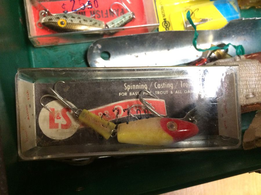 Vintage Metal Kennedy Tackle Box Packed with Vintage Lures and Fishing ...