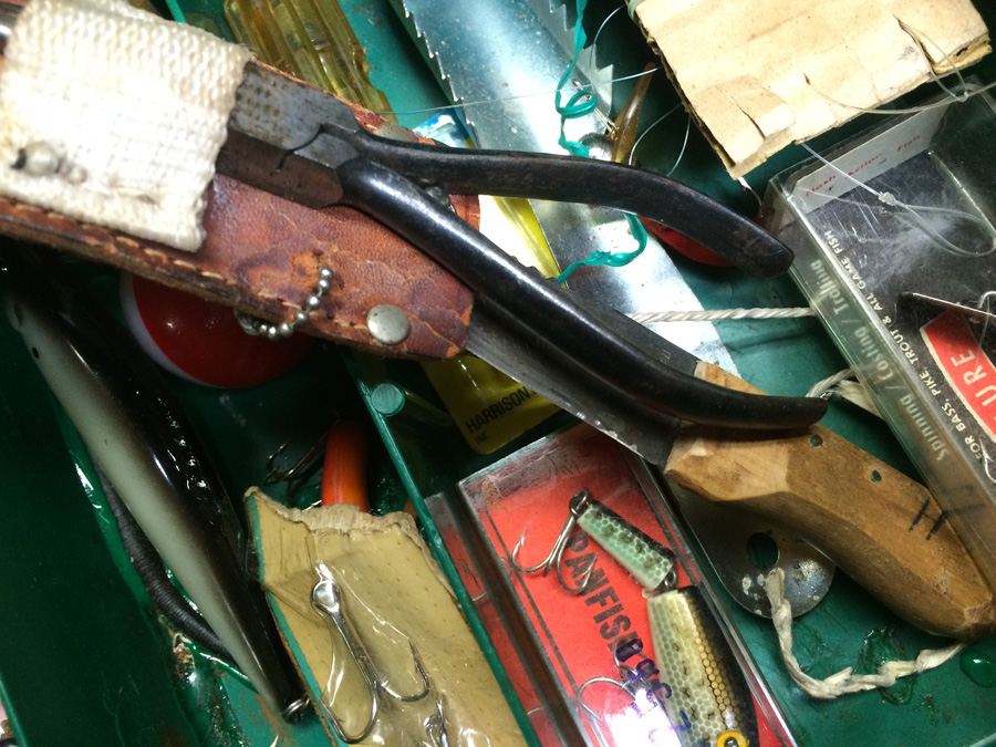 Vintage Metal Kennedy Tackle Box Packed with Vintage Lures and Fishing Equipment [Photo 35]