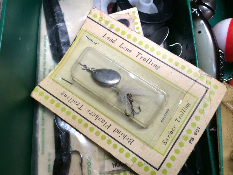 Vintage Metal Kennedy Tackle Box Packed with Vintage Lures and Fishing Equipment [Photo 22]