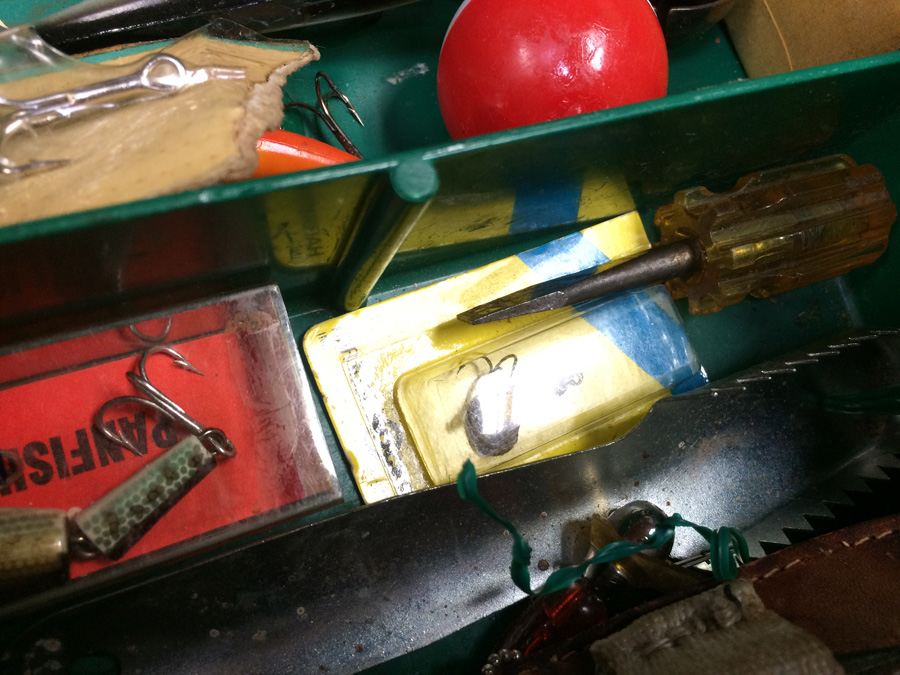 Vintage Metal Kennedy Tackle Box Packed with Vintage Lures and Fishing Equipment [Photo 20]