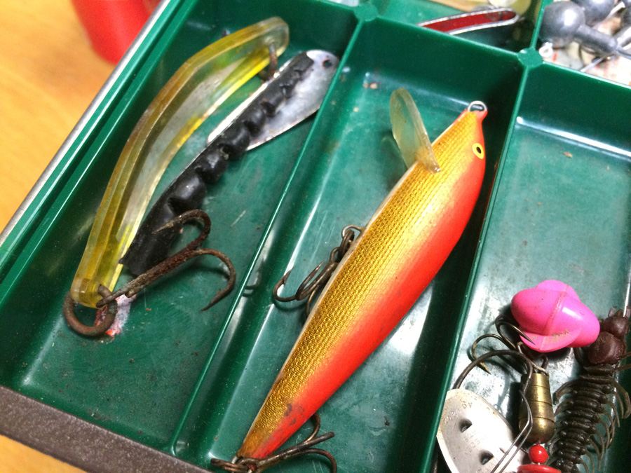 Vintage Metal Kennedy Tackle Box Packed with Vintage Lures and Fishing Equipment [Photo 9]