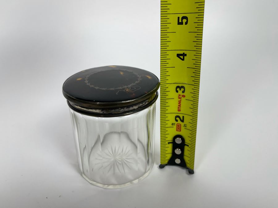 Stunning Inlaid Sterling Silver Lidded Jar 3R X 3H [Photo 9]