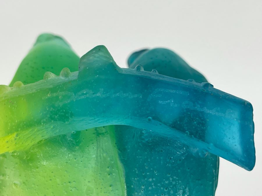 Pair Of Blue Daum France Animal Figurines - Pair Of Birds 3H And Toucan 4H [Photo 5]