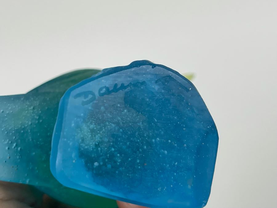 Pair Of Blue Daum France Animal Figurines - Pair Of Birds 3H And Toucan 4H [Photo 7]