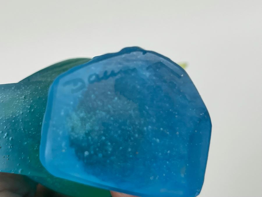 Pair Of Blue Daum France Animal Figurines - Pair Of Birds 3H And Toucan 4H [Photo 6]