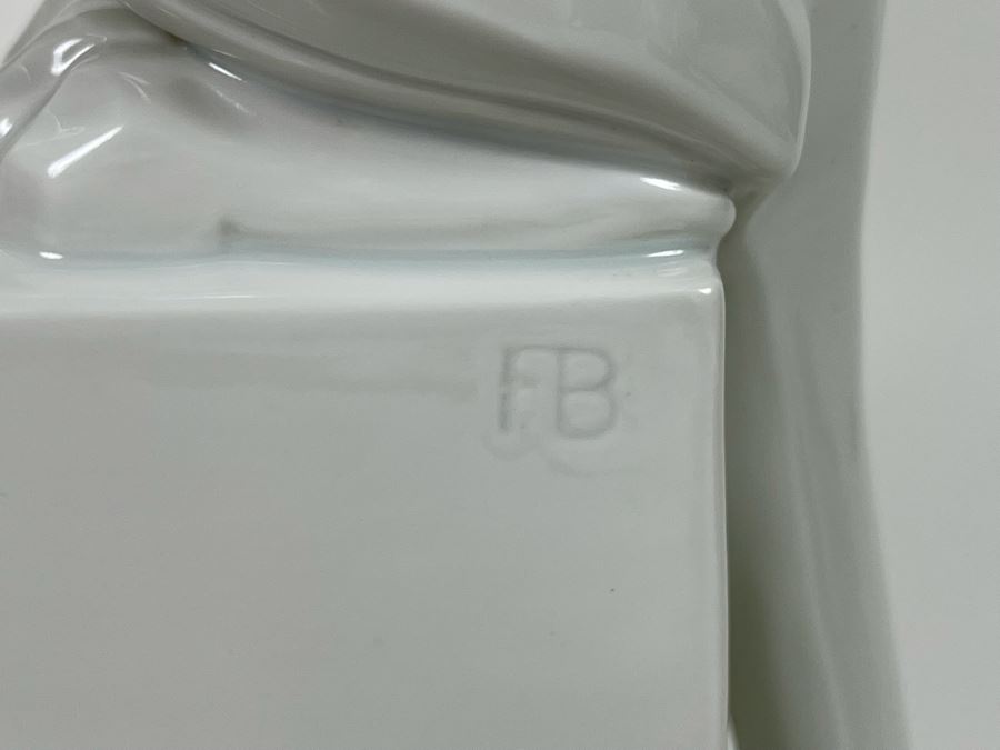 Franz Barwig (1868-1931) Art Deco Large Porcelain Panther On Pedestal Sculpture Made In Austria Wien Signed FB [Photo 6]