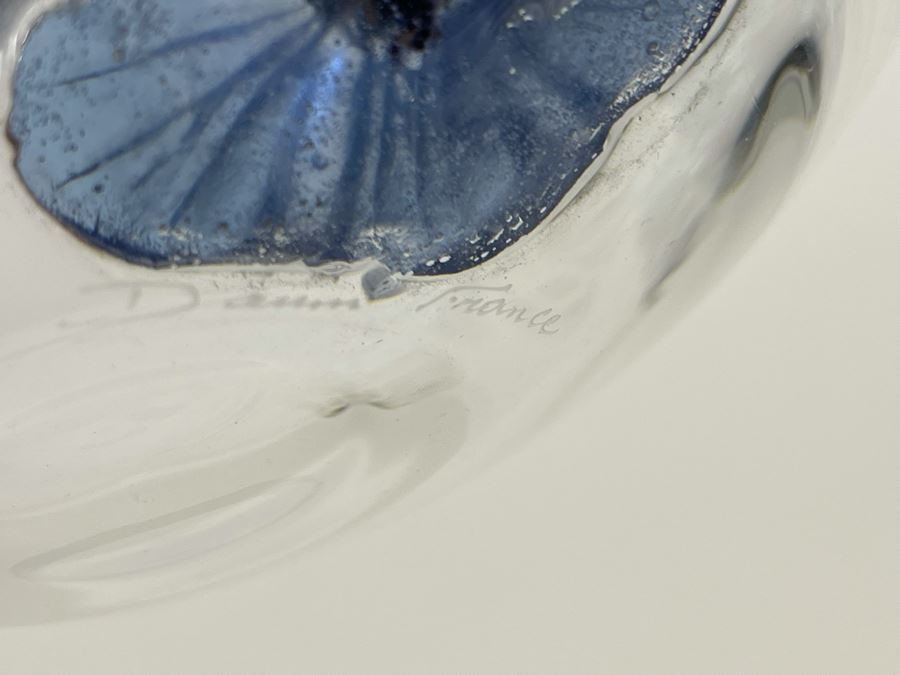 Daum France Crystal Trinket Dish With Flower 5.5W [Photo 5]