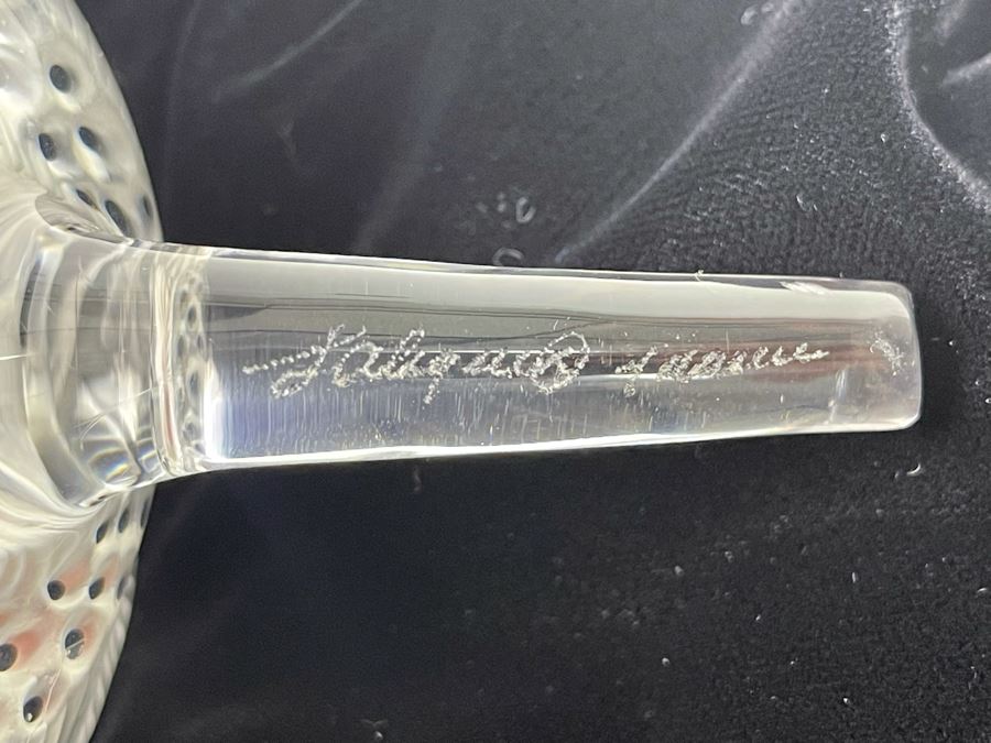 Lalique Crystal Flowers With Stems - Set Of Three 4W X 4.5L [Photo 8]